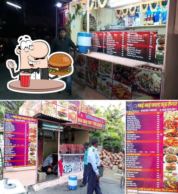 Try out a burger at Bhai Bhai Fast Food Centre
