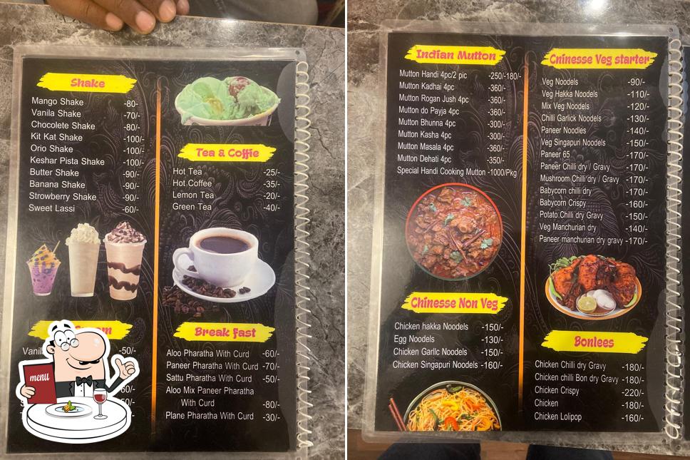Food at Rudra family restaurant