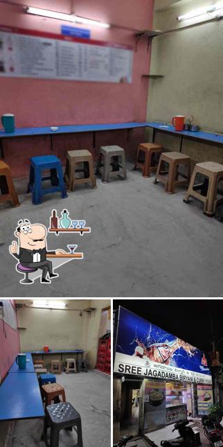 The interior of Sree Jagdamba Biriyani & Curry Point