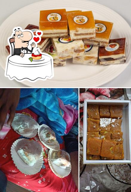 Vandana Sweets serves a selection of desserts