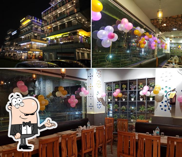Check out the picture depicting interior and exterior at Roti aur Boti