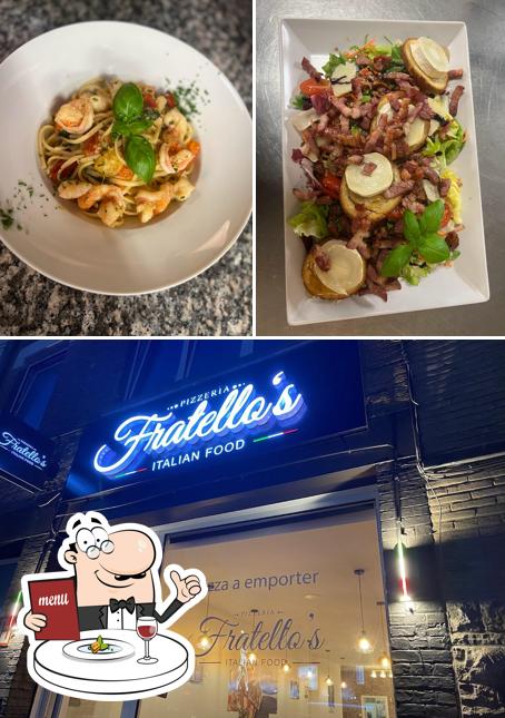 Parmi les différentes choses de la nourriture et la extérieur, une personne peut trouver sur Fratello's Restaurant