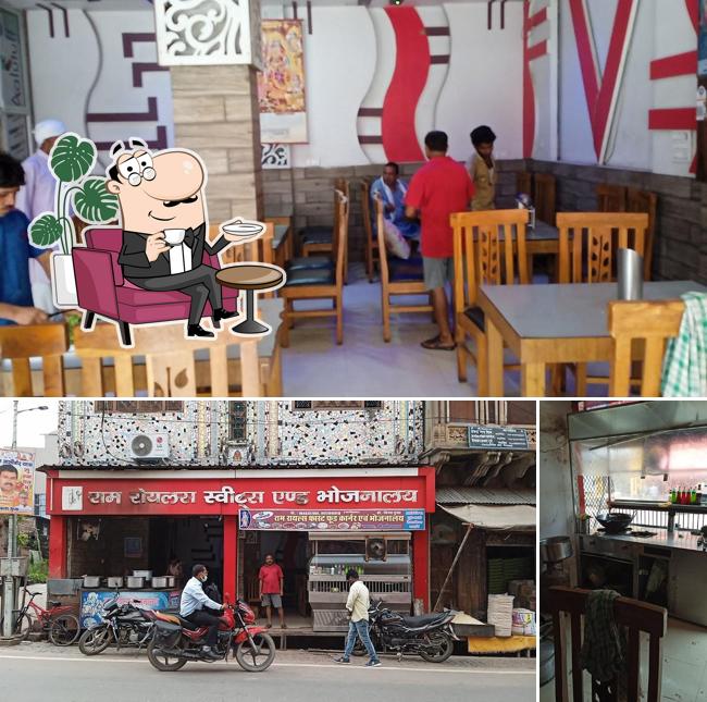 Among various things one can find interior and exterior at Ram Royals fast food and Restaurant