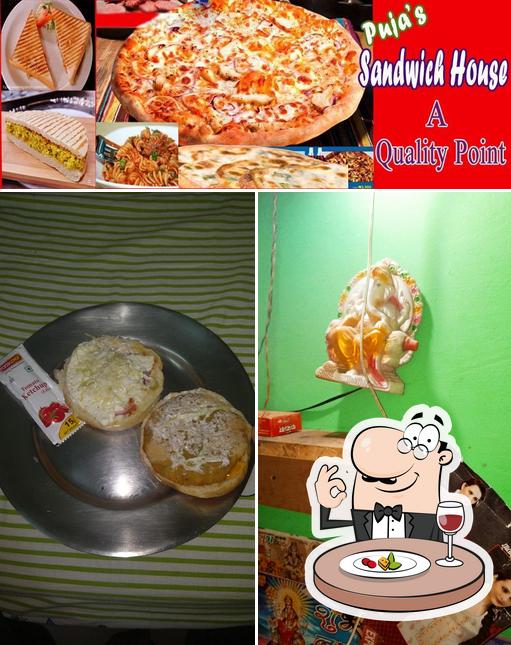 Food at Puja's Sandwich House