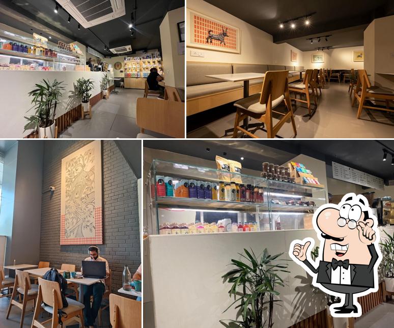 The interior of Blue Tokai Coffee Roasters Connaught Place, N Block