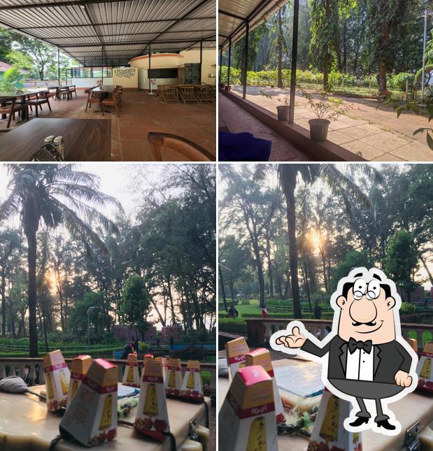 The restaurant's interior and exterior