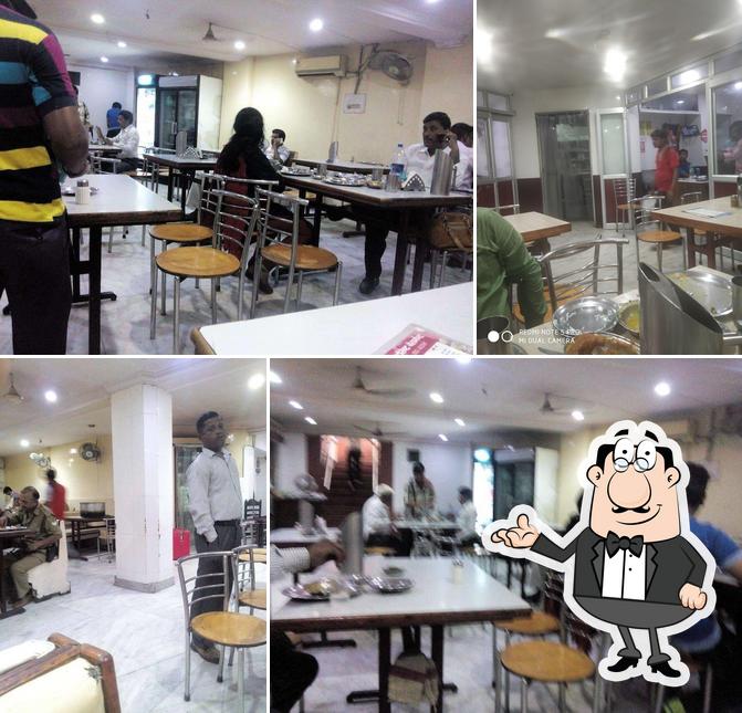 Take a seat at one of the tables at Durgma Restaurant