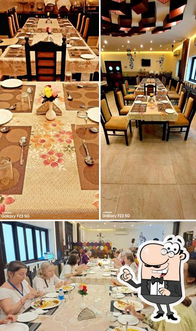 The interior of Anupallavi Multicuisine Restaurant