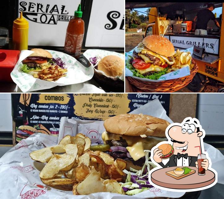 Treat yourself to a burger at The Grillers Goa