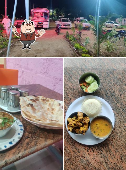 Take a look at the image showing food and exterior at Adarsha Family Restaurant
