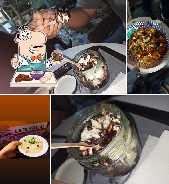 Cafe social offers a selection of sweet dishes