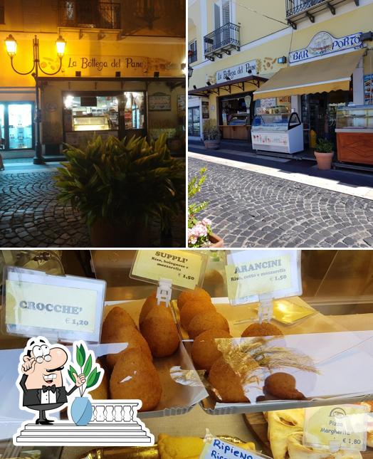 Questa è la foto che raffigura la esterno e cibo di La Bottega del Pane