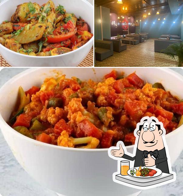 The photo of my mehfil’s food and interior