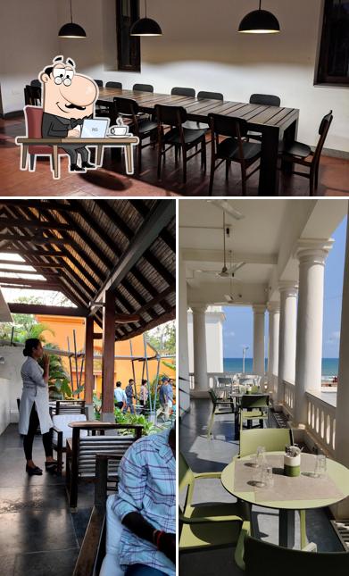 Take a seat at one of the tables at THE SPOT