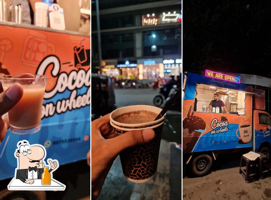 Cocoa on wheels provides a range of drinks