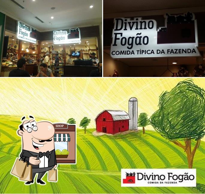 Entre diferentes coisas, exterior e interior podem ser encontrados no Divino Fogão