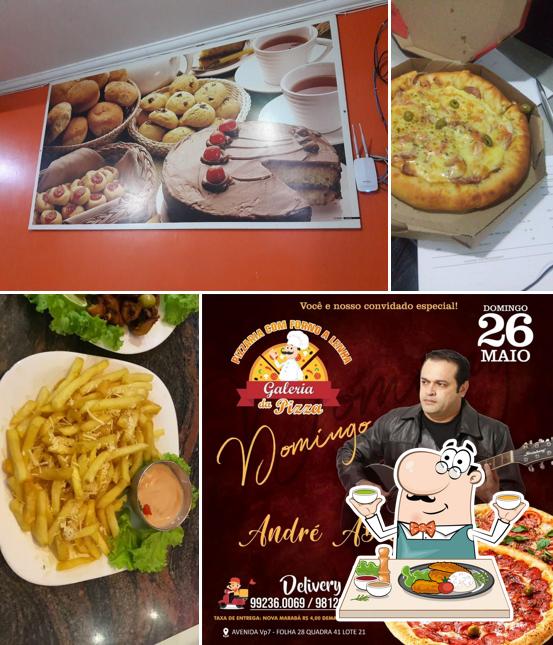 Comida em Galeria da Pizza