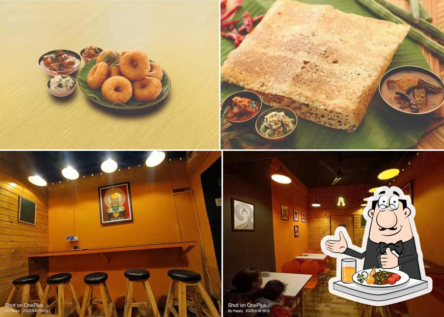 Take a look at the picture displaying food and interior at IdliWidli cafe