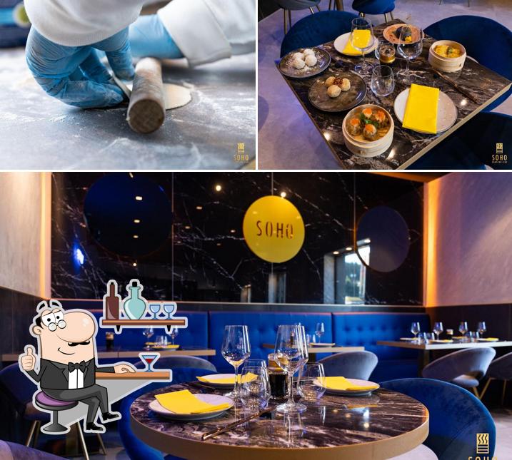 Gli interni di Soho Dumpling Club