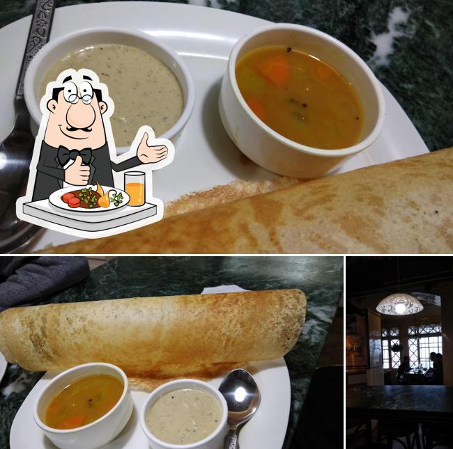 Among different things one can find food and bar counter at Frank Ross Cafe