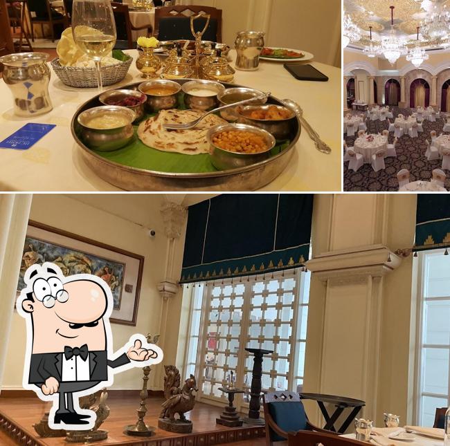 Take a seat at one of the tables at Dakshin ITC Windsor
