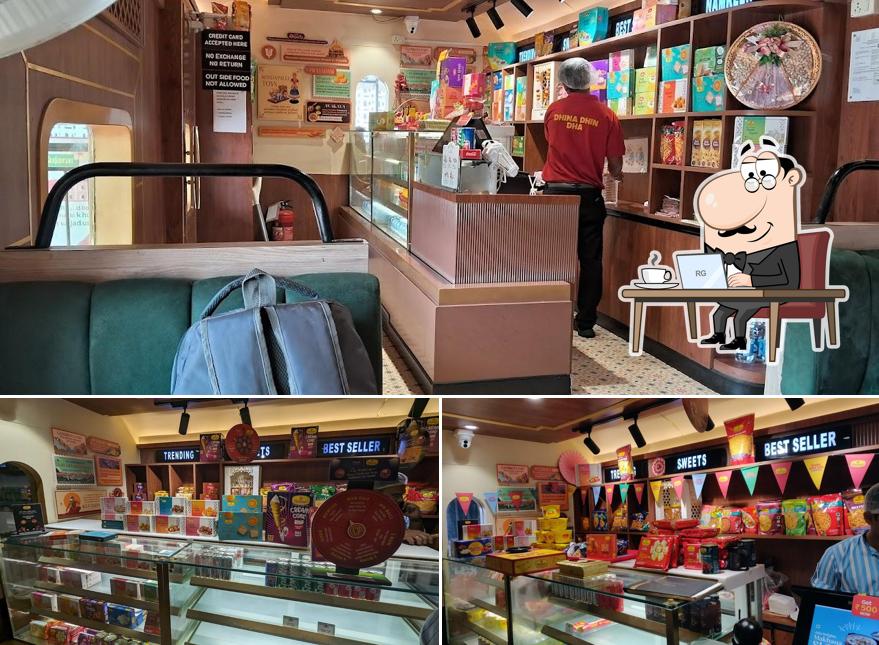 The interior of Haldiram's 24X7 - The Railway Coach Restaurant, Vijaywada