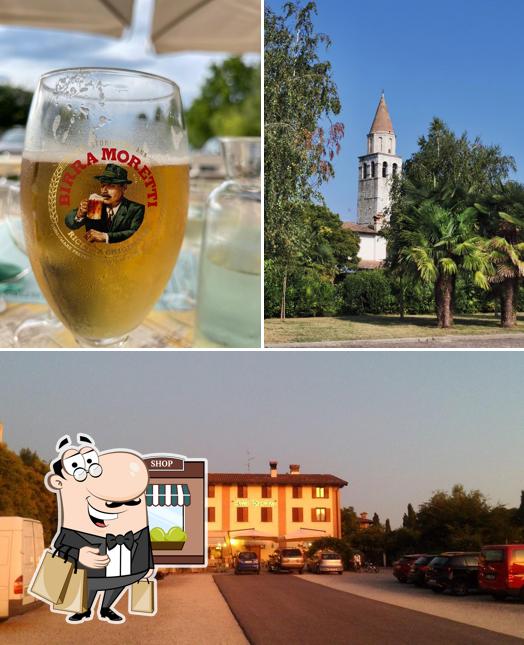 Tra le varie cose da Alla Basilica si possono trovare la esterno e birra