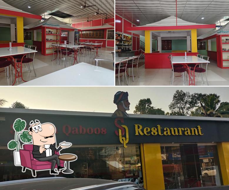 This is the picture showing interior and exterior at Sultan Qaboos Restaurant ( സുൽത്താൻ കബൂസ് റെസ്റ്റോറന്റ് )