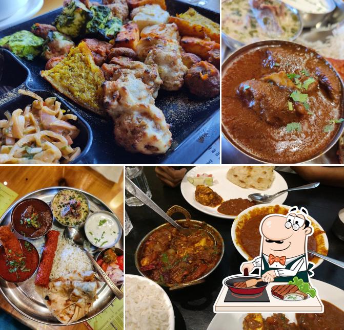 Aroma Multi Cusine Family Restaurant serves meat meals