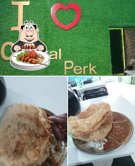 Take a look at the photo showing food and interior at CENTRAL PERK