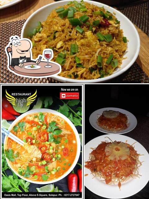 Food at High Fly Bar And Restaurant