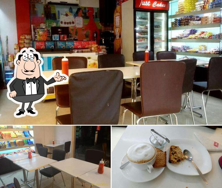 Among different things one can find interior and food at Just Baked