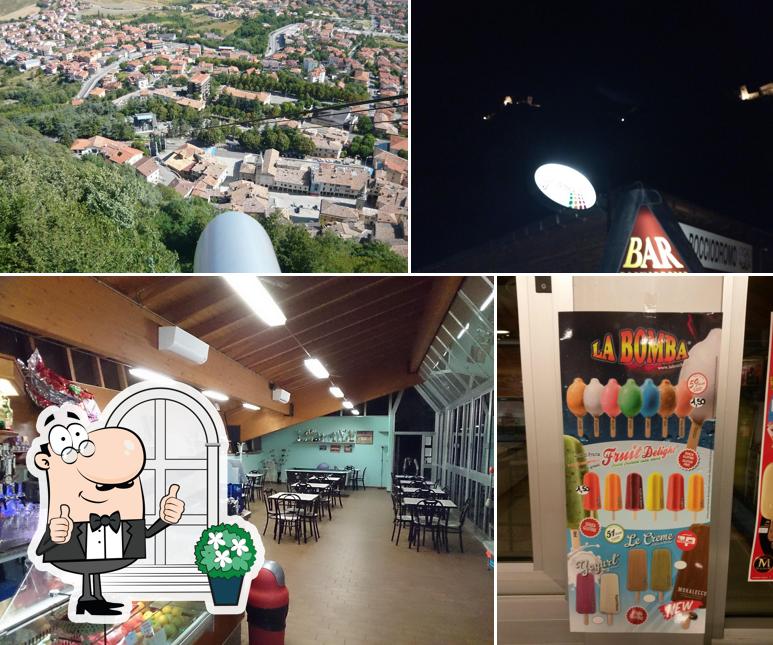 Questa è la immagine che raffigura la esterno e cibo di Bar Bocciodromo