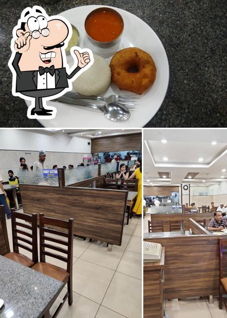 Among different things one can find interior and food at Hotel Shanthi Grand Family Restaurant and Lodging