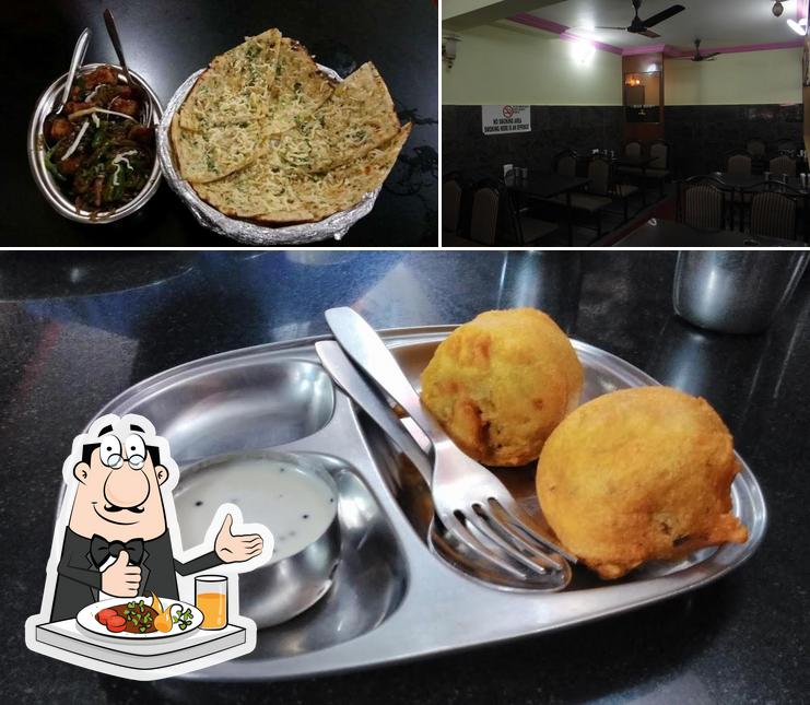 This is the image showing food and interior at Hotel VijayaShree