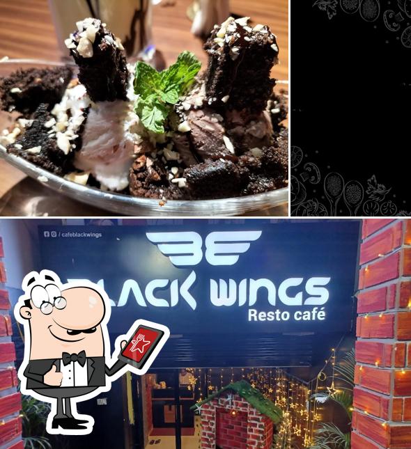 This is the photo depicting exterior and dessert at Black Wings (Near Sona College)