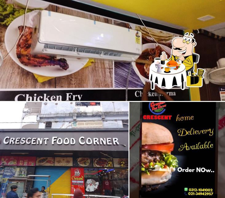 The image of food and exterior at Crescent Food Corner