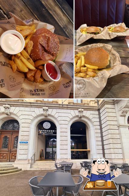 Dai un’occhiata alla immagine che presenta la cibo e interni di Taphouse Burgers & Ales FRIBOURG