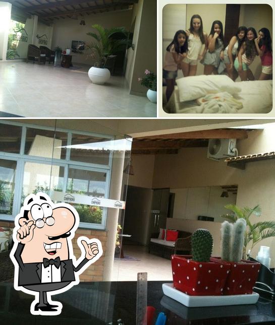 O interior do Hotel Chapadão