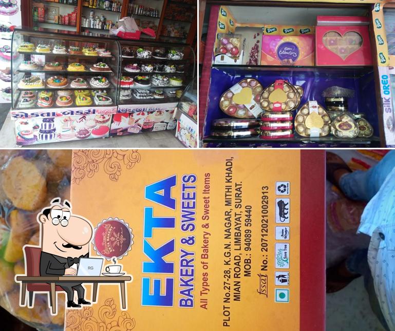 The interior of Ekta Bakery & Sweets