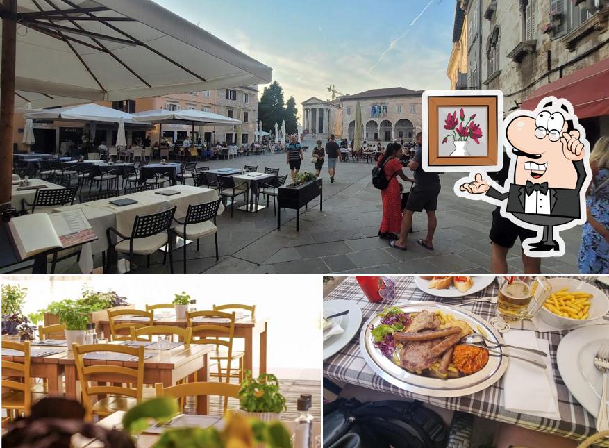 Dai un’occhiata alla immagine che raffigura la interni e cibo di Pizzeria Amore Pula