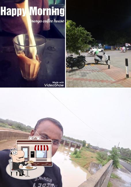 Surya Coffee Shop is distinguished by exterior and beverage