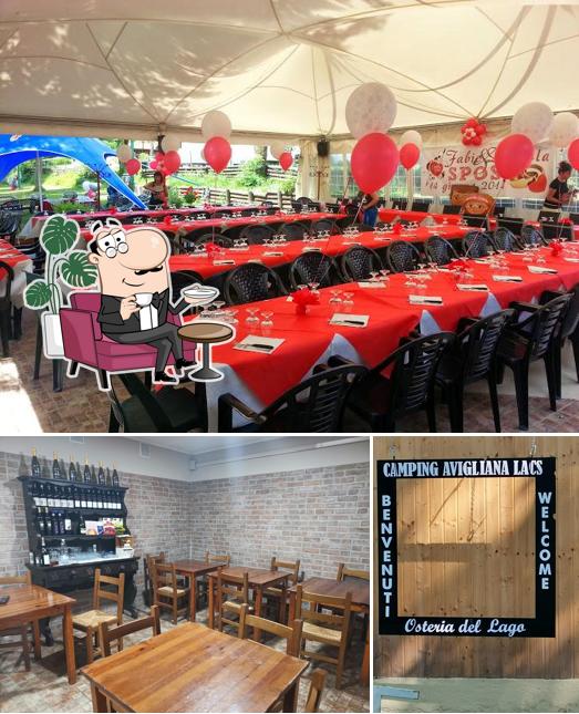 Dai un'occhiata agli interni di Osteria del lago