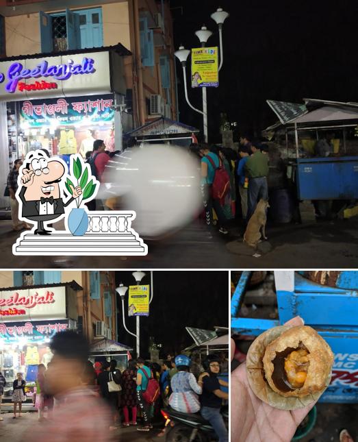 This is the photo showing exterior and food at Swapan'er Phuchka