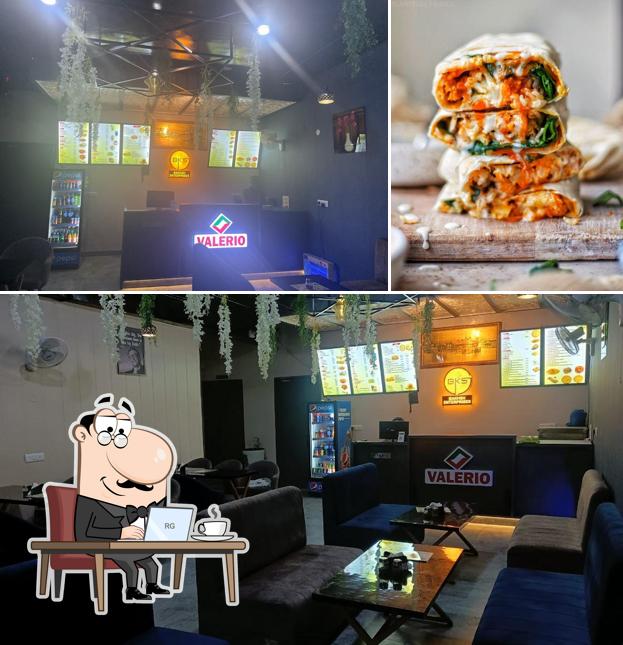Among various things one can find interior and food at VALERIO