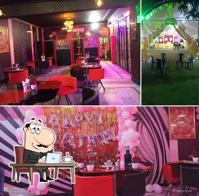 The interior of madhuram restaurant