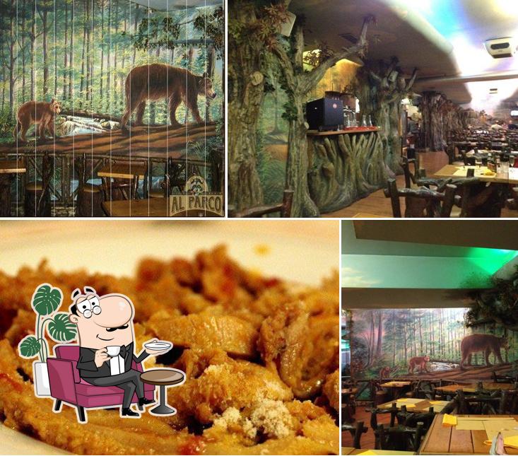 La immagine di interni e cibo da Ristorante Pizzeria Al Parco