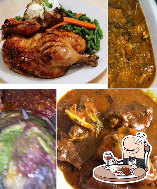 Order meat meals at Flora's African Restaurant