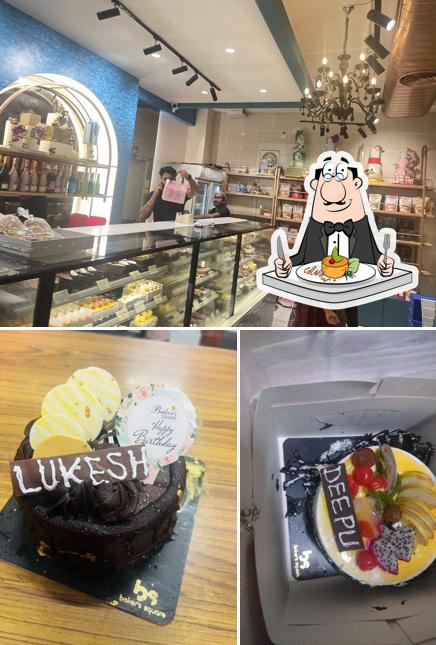 The picture of food and interior at Baker's Square