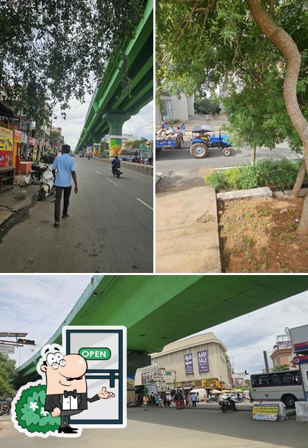 Enjoy the view at the outside area of Karpagam Pharmacy Canteen